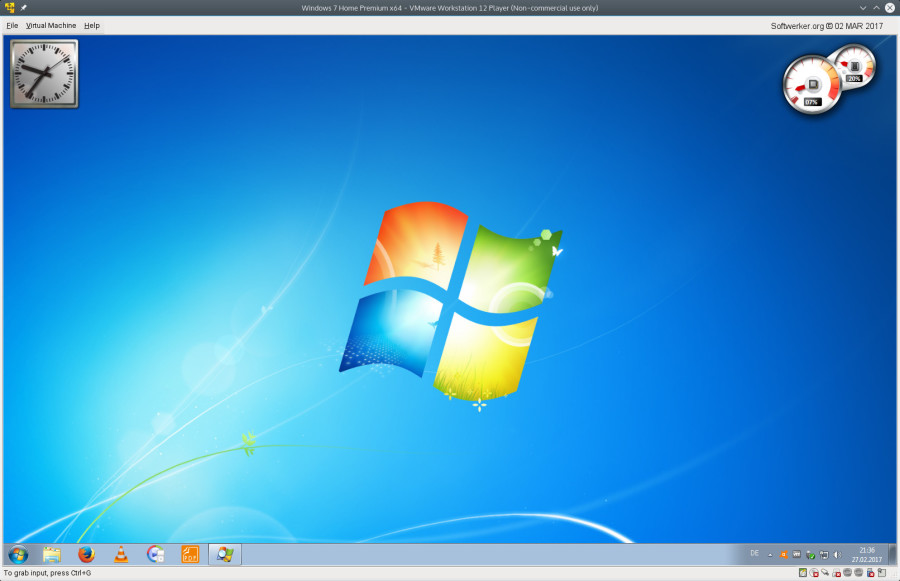vmware player windows 7 32 bit
